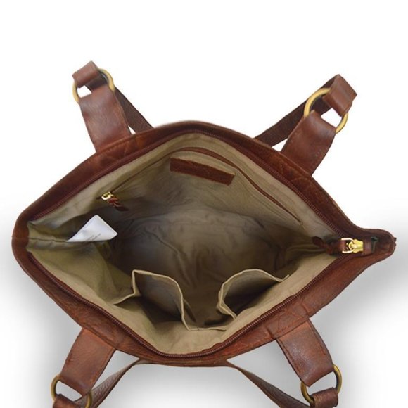 Anabaglish Petra Leather Congac Brown bag tote - Picture 7 of 8